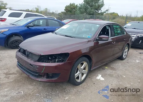 2013 Volkswagen Passat 2.5L Se from USA, damaged, VIN 1VWBP7A34DC105048